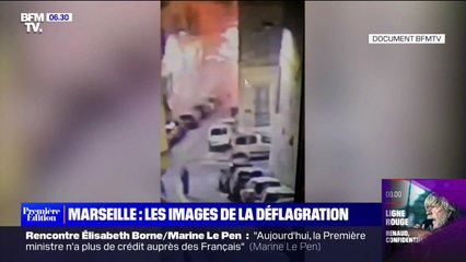 Les images de la déflagration au 17 rue de Tivoli à Marseille (document BFMTV)