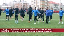 Vanspor'un kalecisi Haydar: 12 maç gol yememek büyük başarı