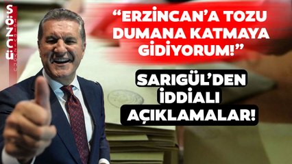 Mustafa Sarıgül'den Çok İddialı Açıklama! "Erzincan'a Tozu Dumana Katmaya Gidiyorum"