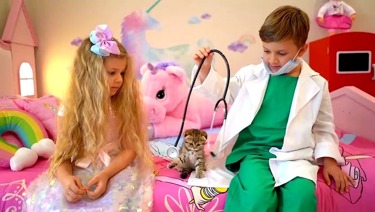 Kids Roma Show Diana Learns How To Foster a Kitten Kids videos viral Dailymotion trading