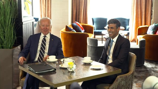 Joe Biden and Rishi Sunak hold talks in Belfast