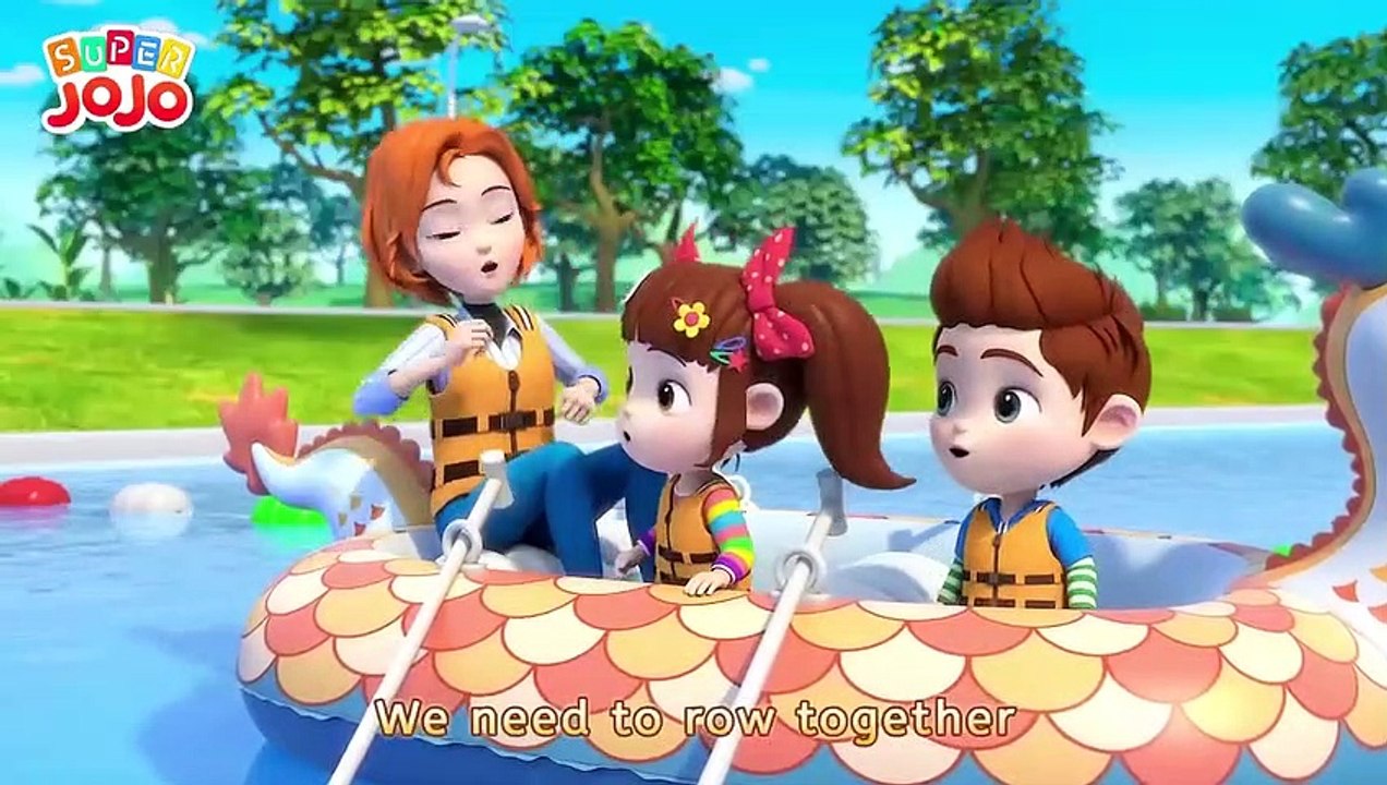 Row the Boat Song | Fun Family Time for Kids | Super JoJo Nursery Rhymes & Kids Songs