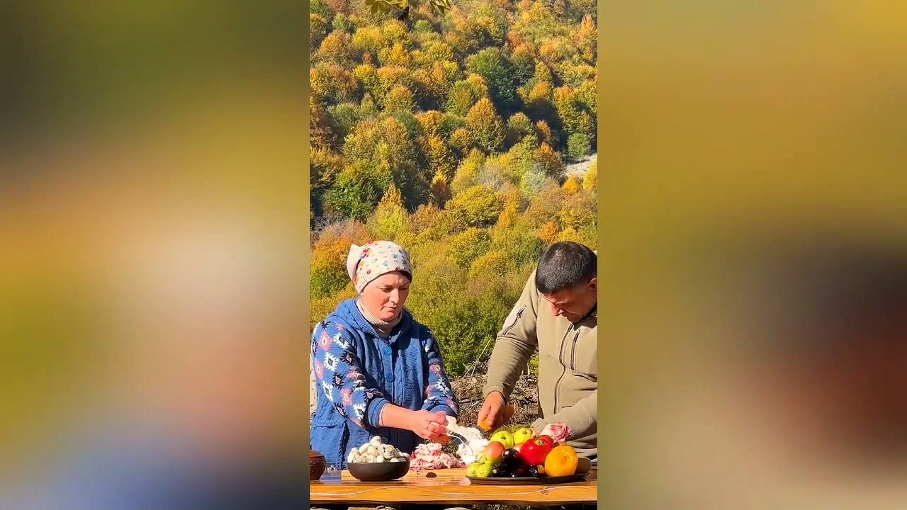 Amazing and Delicious Oriental Food! Relaxing Cooking High in the Mountains! Nice ASMR Cooking Sound