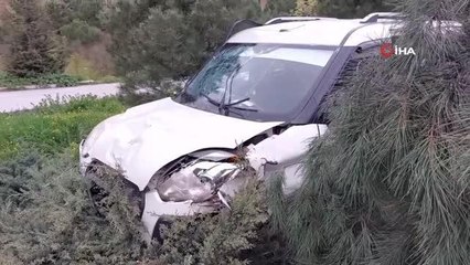 Hastaneden eve dönerken kaza yaptılar: 2 yaralı