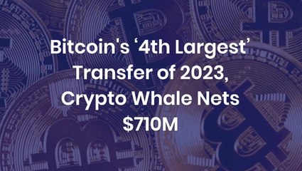 Bitcoin's '4th Largest' Transfer of 2023 — Crypto Whale Nets $710M