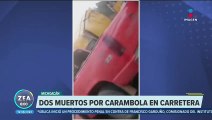 Carambola deja dos muertos en la autopista Siglo XXI, en Michoacán