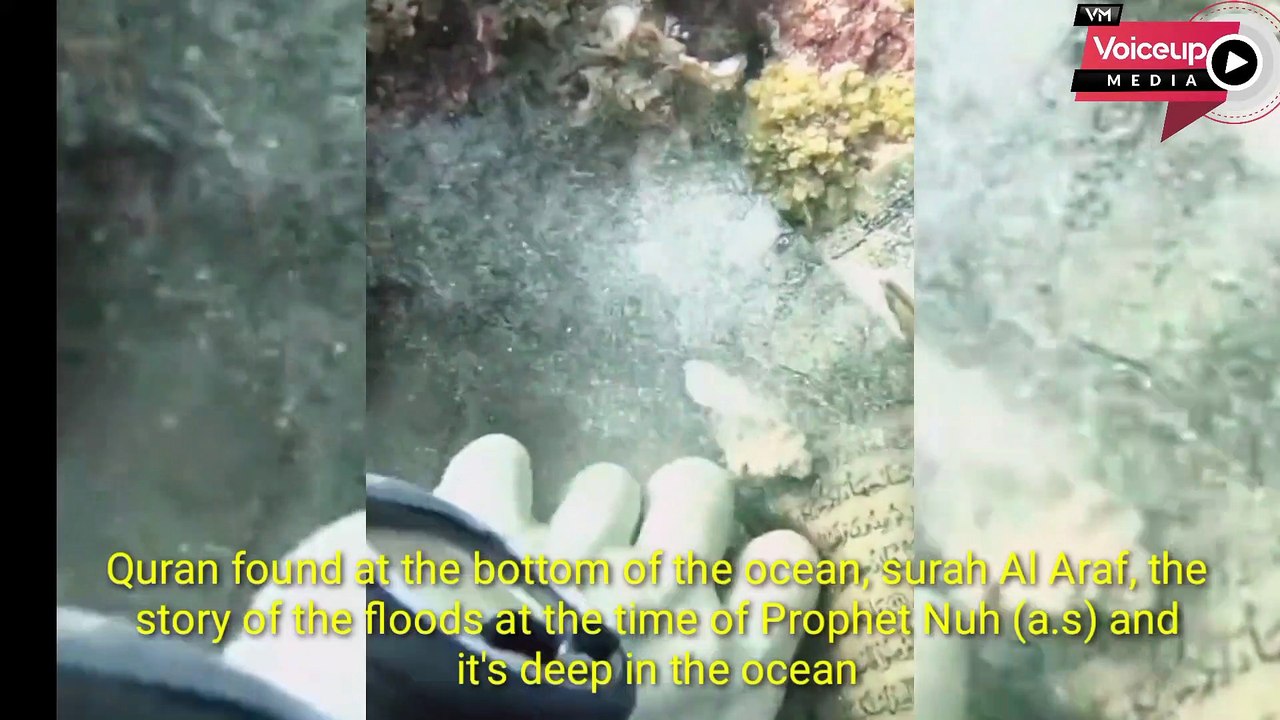 #Quran found at the bottom of the #ocean.|#Voiceupmedia
