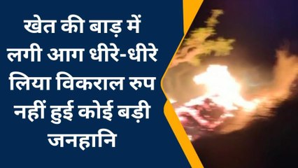 डीडवाना: खेत की बाड़ में लगी आग , धीरे-धीरे लिया विकराल रूप ,नहीं हुई कोई बड़ी जनहानि