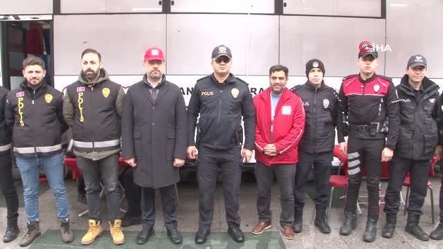 Şişli Emniyet Müdürlüğü ekipleri Kızılay'a kan bağışladı