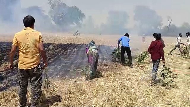 Local people and fire brigade extinguished the fire