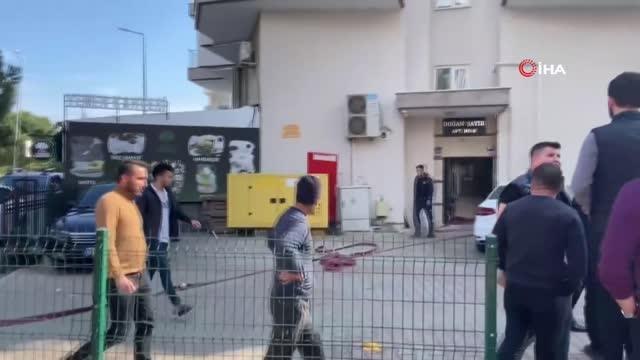 Dairede çıkan yangında genç kadın polis memurunu gözyaşların hakim olamadı