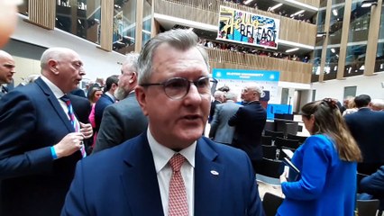 Sir Jeffrey Donaldson at the visit of US President Joe Biden to Northern Ireland