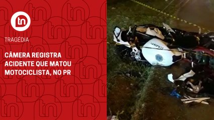 Vídeo: câmera registra acidente que matou motociclista, no PR