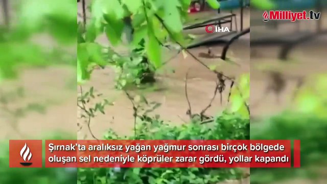 Şırnak'ta sağanak yağış köprüleri yıktı, yolları kapattı, evleri su bastı