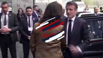 Macron’a doğru koşan protestocuyu güvenlik güçleri böyle engelledi
