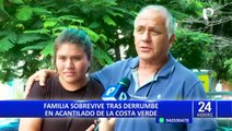 Magdalena: familia salva de milagro tras derrumbe en la Costa Verde