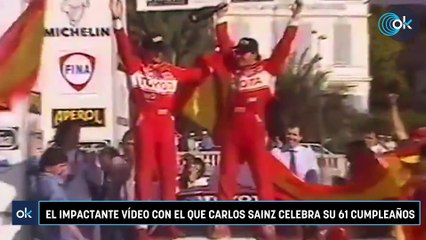 El impactante vídeo con el que Carlos Sainz celebra su 61 cumpleaños