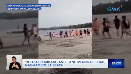 10 lalaki kabilang ang ilang menor de edad, nag-rambol sa beach | Saksi