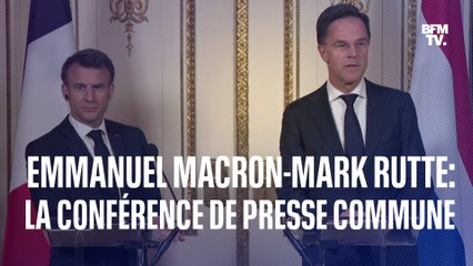 Retrouvez la conférence commune d'Emmanuel Macron et Mark Rutte en intégralité