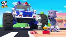 Police Truck Chases Big Bad Wolf _ Police Cartoon _ Nursery Rhymes _ Kids Songs _ BabyBus