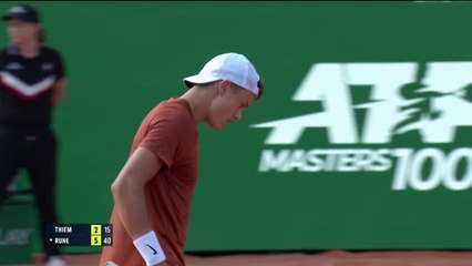 Monte-Carlo - Rune n'a laissé aucune chance à Thiem