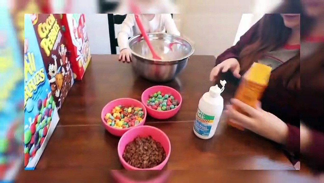 TWIN TELEPATHY CEREAL SLIME CHALLENGE VS MY DA