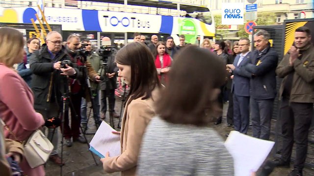 Украинцы открыли в Брюсселе выставку движения против оккупации Жёлтая лента