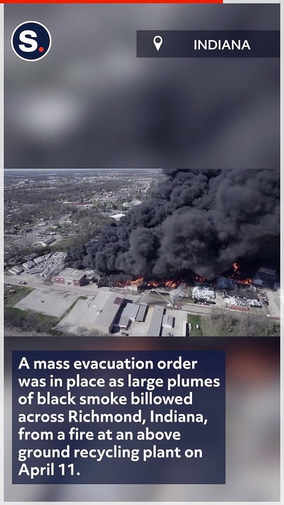 Evacuations Ordered as Huge Plumes of Smoke Billow Over Richmond, Indiana