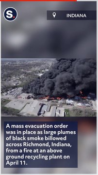 Evacuations Ordered as Huge Plumes of Smoke Billow Over Richmond, Indiana