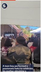 Teen Boy Performs Haka for Mum Obtaining Bachelor's Degree