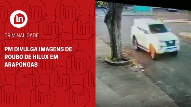 PM divulga imagens de roubo de Hilux em Arapongas; assista