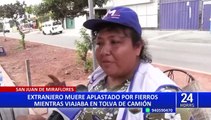 San Juan de Miraflores: joven muere aplastado por fierros cuando viajaba en tráiler