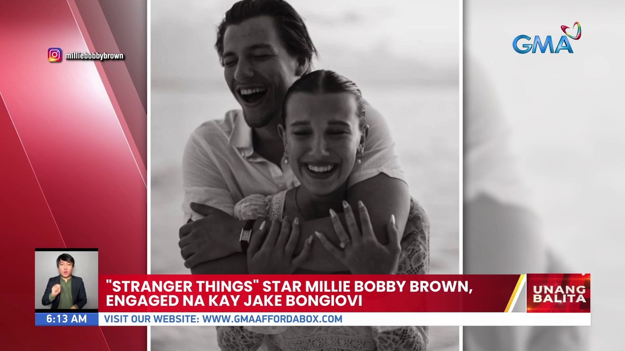 "Stranger Things" star Millie Bobby Brown, engaged na kay Jake Bongiovi | UB