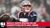 Bailey Zappe Has Strong Reaction to Question About QB Competition With Mac Jones