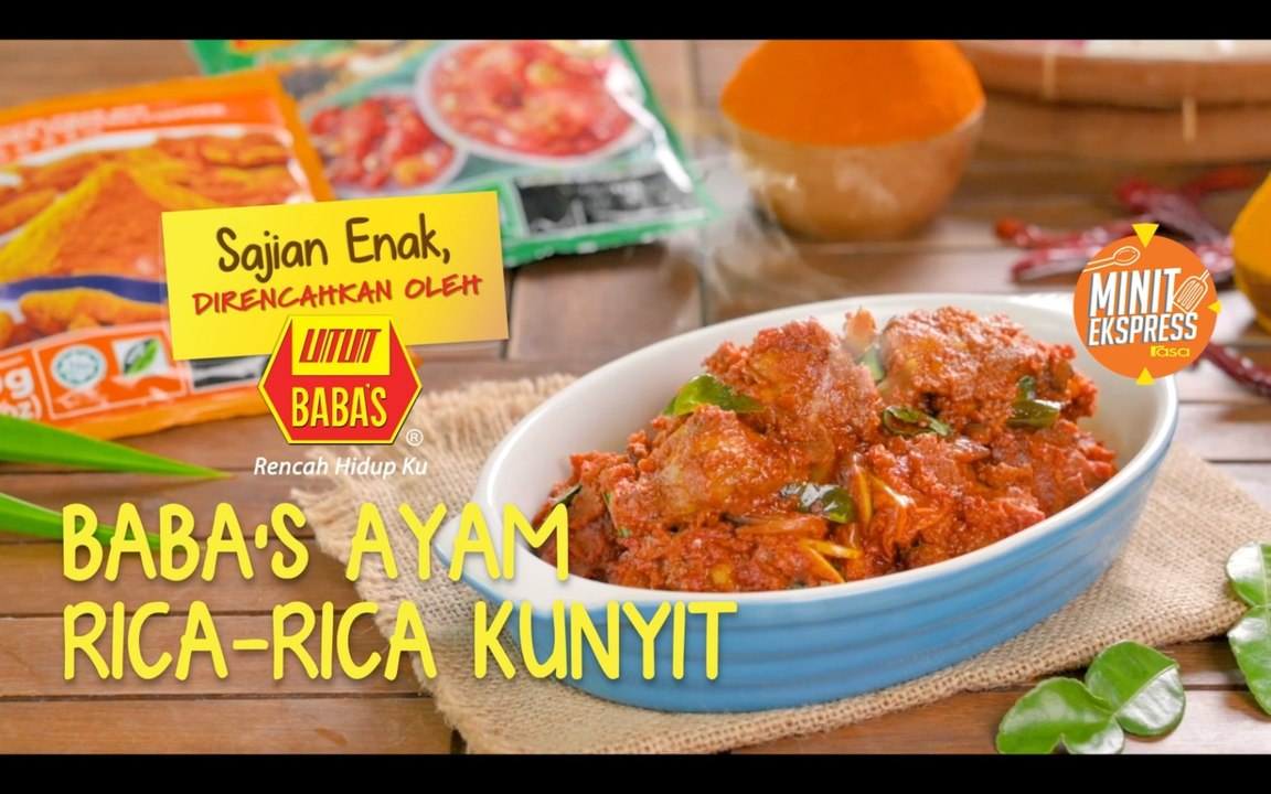 Resipi BABA'S Ayam Rica-Rica Kunyit | Minit Ekspress