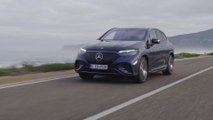 The new Mercedes-Benz EQE 350  SUV in sodalite blue Driving Video