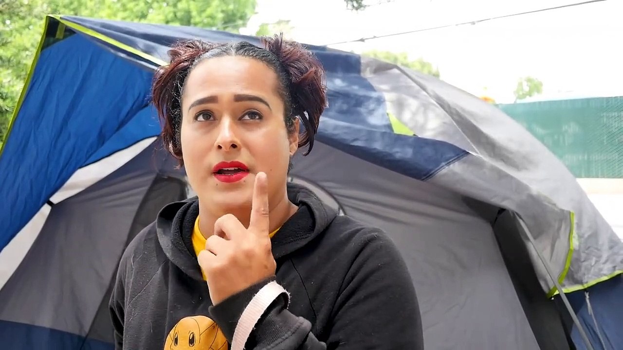 Transgender Homeless Woman Living in a Tent in Hollywood - video ...