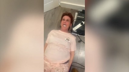 Hilarious moment mother’s dentures fall out while using exercise machine
