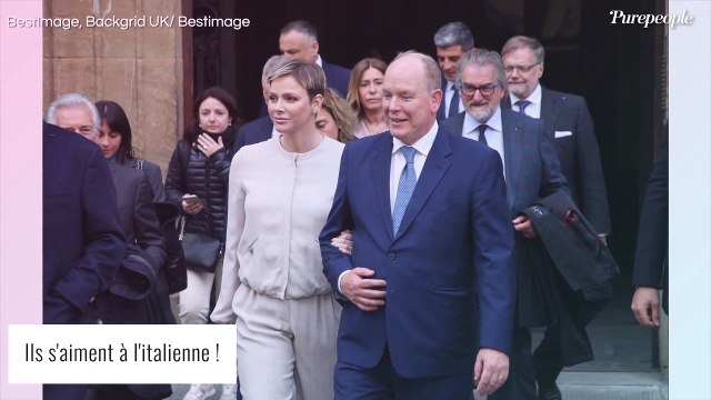 Charlene et Albert de Monaco : Bras dessus bras dessous, les amoureux très tactiles à Florence !