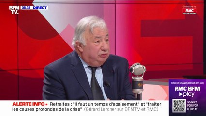 Retraites: pour Gérard Larcher, "il faut retrouver les voies du dialogue"