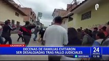 Cajamarca: más de 70 familias se enfrentaron a las autoridades para evitar desalojo