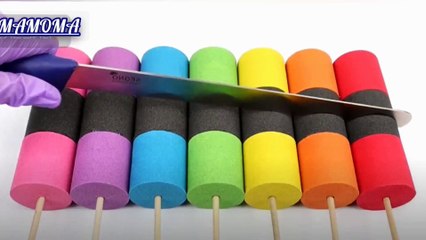 How to Make Rainbow Kinetic Sand Sticks with Black Sand | DIY Satisfying Video for Children