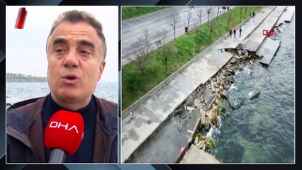 Beylikdüzü sahilinde meydana gelen çökmeler tehlike oluşturuyor