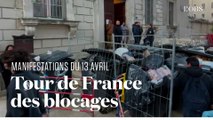 Grève du 13 avril contre la réforme des retraites : les blocages en images