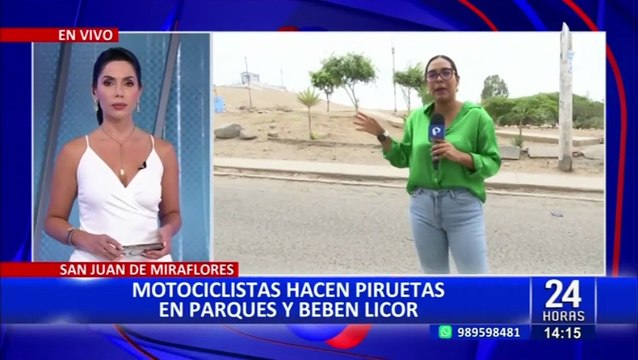 SJM: Motociclistas usan los parques para realizar peligrosas piruetas mientras beben licor