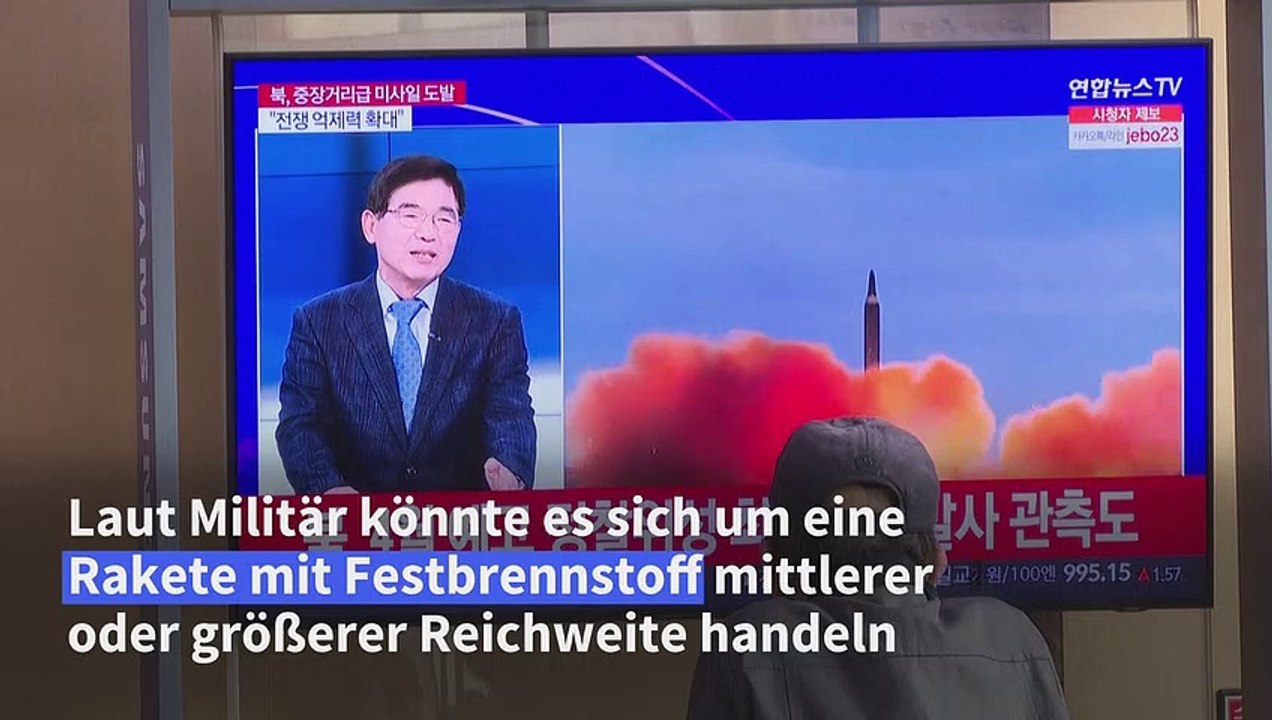 Nordkorea feuert offenbar 'neuartige' Rakete ab