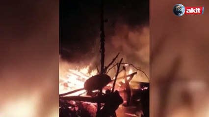 3 evin yanmasına sebep olan kişi tutuklanırken "Alkol yüzünden oldu" dedi.