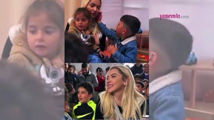 Hadise sözünün arkasında durdu! Deprem bölgesine giderek depremzede çocuklarla...
