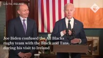 Joe Biden confuses the Black and Tans with the All Blacks rugby team during Ireland trip