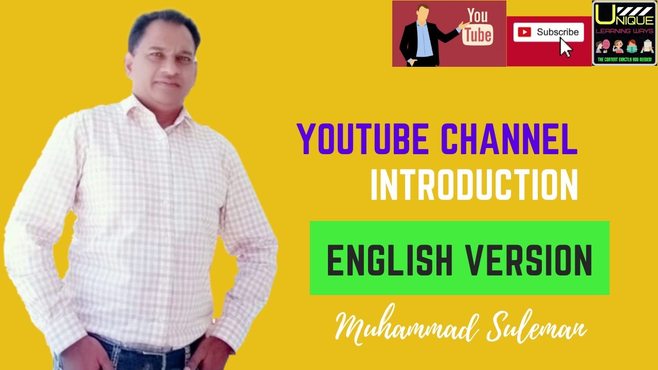 How to introduce your YouTube channel / Introduction to my YouTube channel / YouTube channel intro/